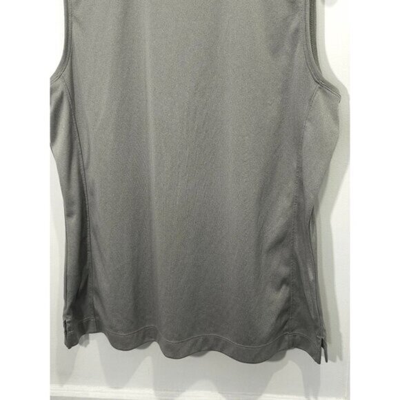 Slazenger Women's Golf Shirt - Sleeveless 1/4 Zipper Collar Green Large - Picture 9 of 10